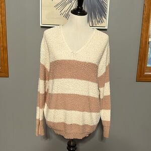 Knox Rose V Neck Oversized  Sweater Sz Med